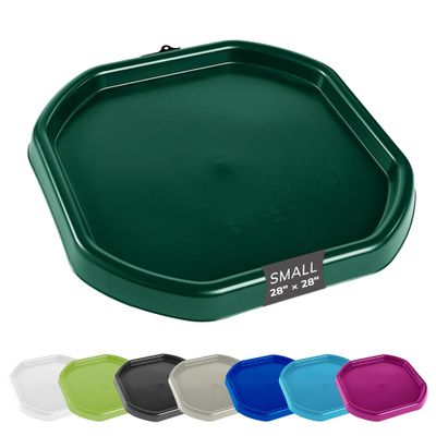 MEKA Small 28"x28" Tuff Tray Dark Green, Indoor Activity Sensory Tray Children, Outdoor Play Sand and Water Table for Toddlers and Kids, Toy Boys Girls