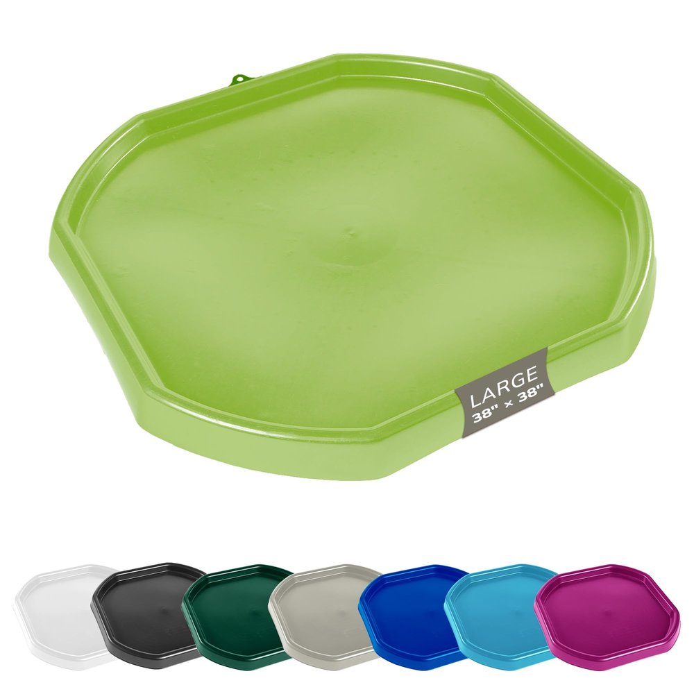 MEKA Large 38"x38" Tuff Tray Bright Green, Indoor Activity Sensory Tray Children, Outdoor Play Sand and Water Table for Toddlers and Kids, Toy Boys Girls