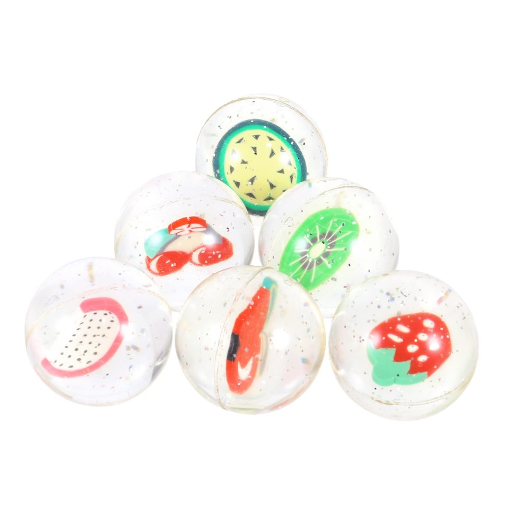 CIYODO 6pcs Bounce Balls Rubber Jumping Balls Boys and Girls Play Toy Safe Fun for Birthday Christmas Thanksgiving Random Style