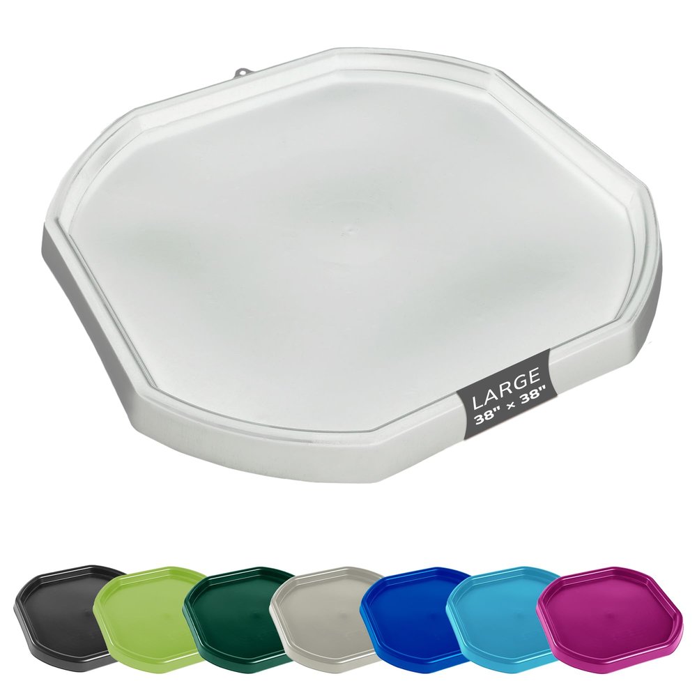 MEKA Large 38"x38" Tuff Tray White, Indoor Activity Sensory Tray Children, Outdoor Play Sand and Water Table for Toddlers and Kids, Toy Boys Girls