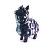 3D Printed Articulating Llama (Black/Purple) view 1