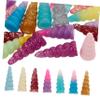 CORHAD 25pcs Diy Hairpin Materials Glitter Unicorn Horns Hair Clip Diy Accessories for Craft view 1