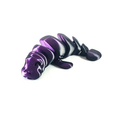 3D Printed Articulating Manatee (Black/Purple)
