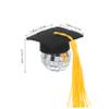 MAGICLULU 10pcs Graduation Cap Tassel Cupcake Toppers Unique Disco Party Decorations Easy to Use for High School Graduation Celebrations Fun Treat Decor view 2