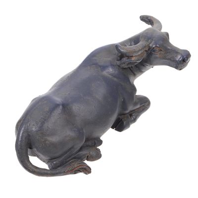 Happyyami 1pc Vivid Calf Figurine Miniature Craft Landscape Decor Cute Farm Animal Ornament for Home Office and Garden Unique Accessory for Creative Layouts