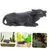 Happyyami 1pc Vivid Calf Figurine Miniature Craft Landscape Decor Cute Farm Animal Ornament for Home Office and Garden Unique Accessory for Creative Layouts view 3