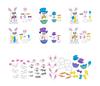 Build Buddiez DIY Bunnies Craft Kit  6 Pack Party Bucket | Build, Decorate & Display Air-Dry Clay Bunny Rabbits | Fun Arts & Crafts Activity for Kids Ages 5+ | Great for Parties, Gifts, Easter Fun view 3
