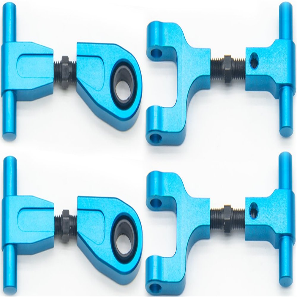 Adjustable Front/Rear Upper Arms Set for Tamiya TT02 Adjustable Upper Arms Aluminum Alloy Suspension Arms for Tamiya 1/10 on Road RC Car Suspension Upgrade Kit, TT02 Chassis Arms Length Adjustable