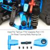 Adjustable Front/Rear Upper Arms Set for Tamiya TT02 Adjustable Upper Arms Aluminum Alloy Suspension Arms for Tamiya 1/10 on Road RC Car Suspension Upgrade Kit, TT02 Chassis Arms Length Adjustable view 4