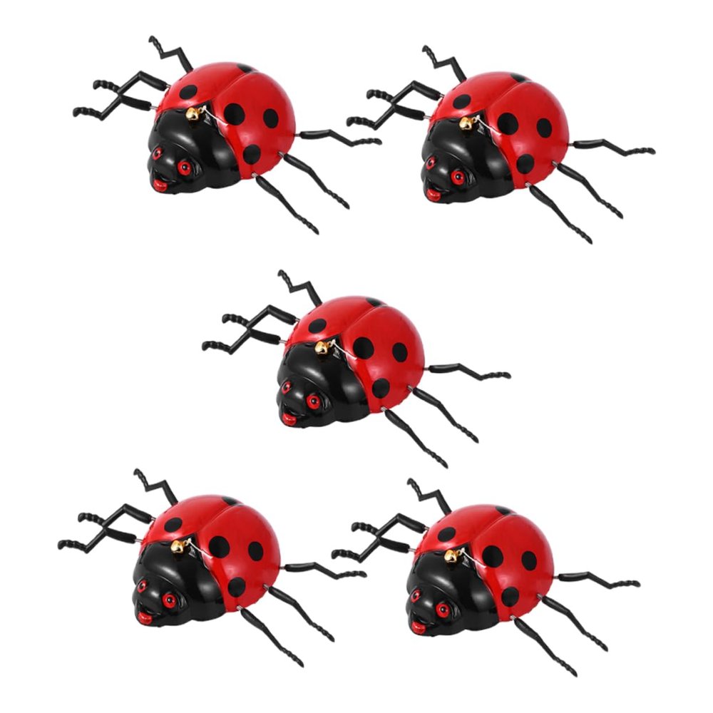 LIOOBO 5Pcs Wind Up Animal Beetle for Clockwork Beetle Pulling String Fun Beetle for Unique Present for Ages