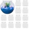 12 Set 30 oz Plastic Fish Bowl for Centerpieces Beach Sea Nautical Party Decorations, Plastic Fish Bowls with Blue Lights, Fake Sea Grass and Blue Sand(with Sand) view 1