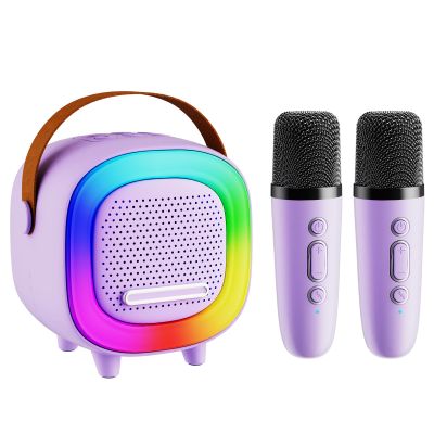 Mini Karaoke Machine Speaker for Kids Adults, Portable Bluetooth with 2 Wireless Microphones, Children's Day Birthday Gift Ideas for Toys for Teens Boys and Girls Aged 4, 5, 6, 7, 8, 9, 10, 11, 12+