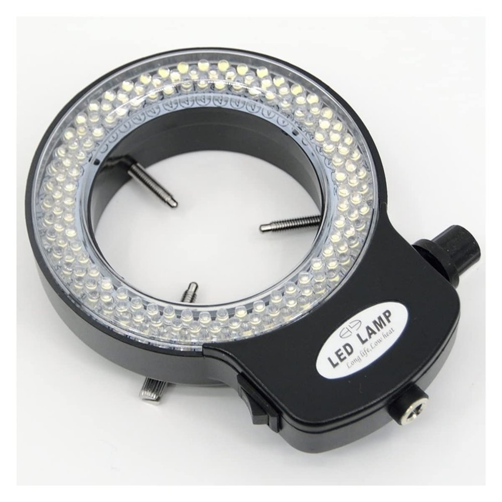 Lab Microscope Accessories Adjustable 144 LED Ring Light Illuminator Lamp for Industry Stereo Microscope Magnifier Adapter