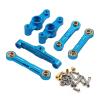 jnxwenu Aluminum Ball Bearing Crank Steering Assembly Link Set for Tam-iya TT02 TT-02 TT-02D 1/10 RC Drift Car Parts(Blue) view 1