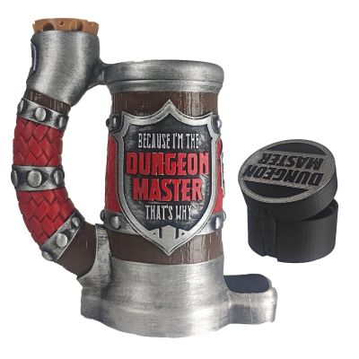 TCGADVN DND Mug Dice Tower Set, DnD Dice Cup with Storage, 12/16 Oz Beverage Holder, DND Accessories for Players, Best Gift for RPG Game lover (DM-12oz)