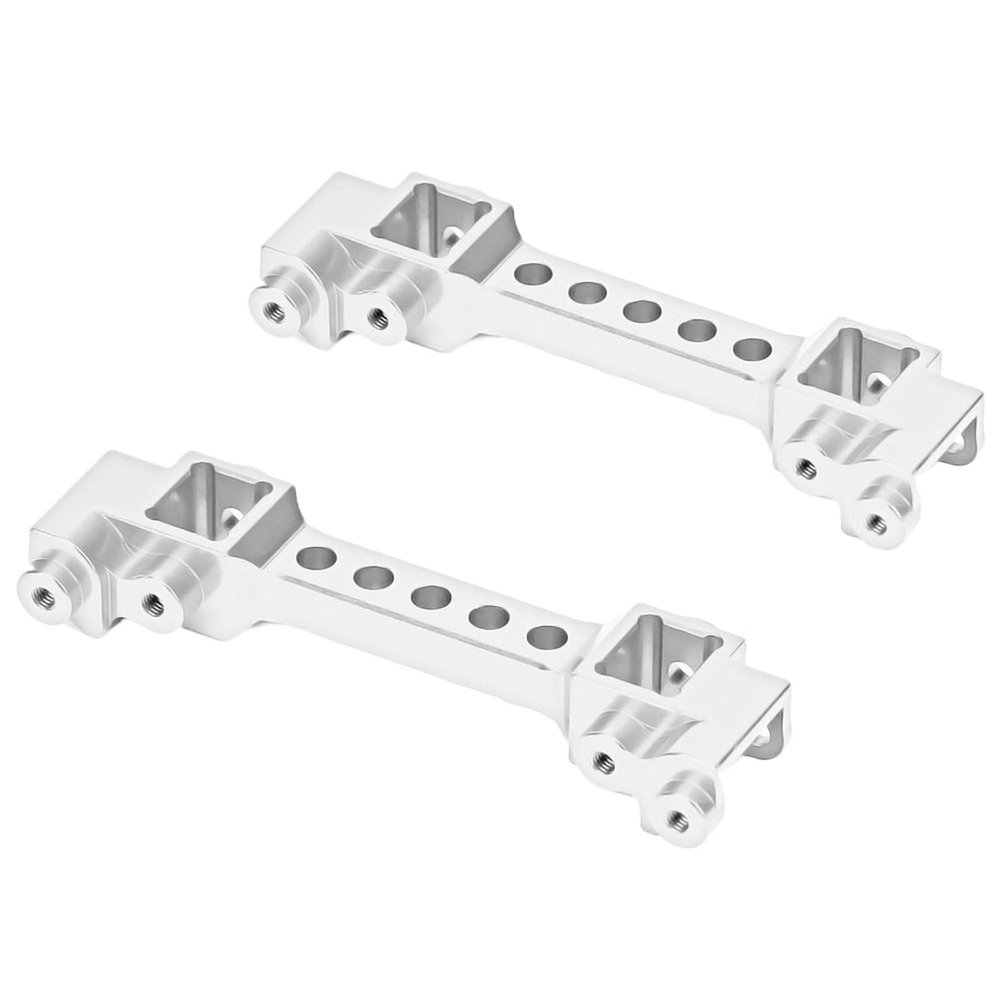 jnxwenu 2P Alloy Front Rear Body Mounts 8215 Upgrade Parts for RC Car for Tra-xxas 1/10 TRX-4 TRX6(Silver)