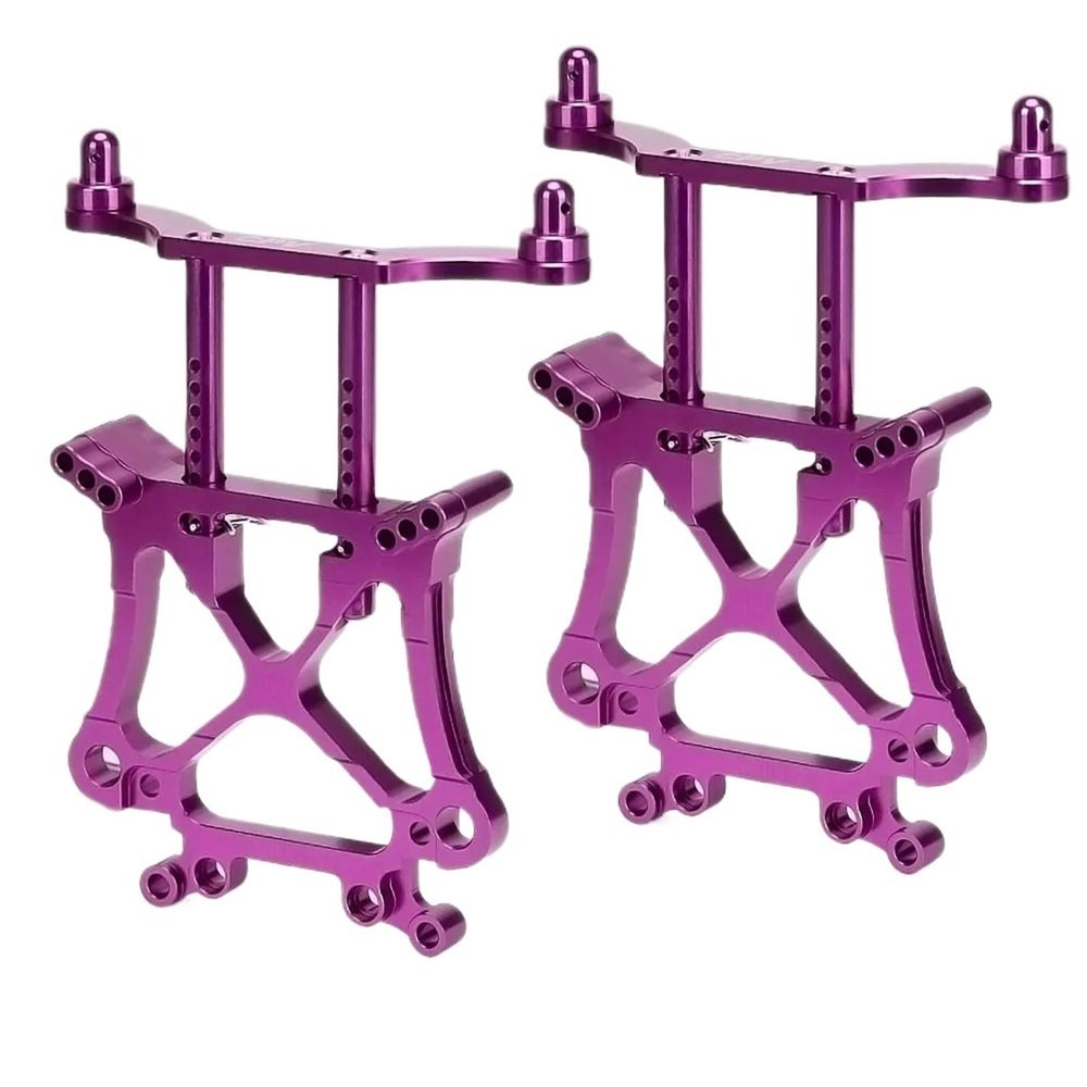 jnxwenu Alloy #85234 Front & Rear Shock Tower Damper Plate & Body Post for RC Car HPI 1/8 for SAV-Age 21 SS 3.5 4.6 5.9 X XL Model(2Set Tower-Post)