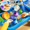 JUKUDAHU Water Table Play Sink Toy for Kids 2 3 4 5 6 Years Old - Outdoor Kitchen with Running Water, Fishing Games, Toddler Water Play Table for Kids Ages 3-8, Beach Outdoor Toys, Summer Gifts view 2