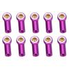 10pcs M3 Aluminum Ball End Link Rods | High - Strength Upgrade for AXIAL SCX10 1/10 RC Crawler Car | Accurate Fit Replacement Parts/RC Car Accessories (Purple) view 1