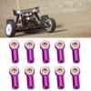 10pcs M3 Aluminum Ball End Link Rods | High - Strength Upgrade for AXIAL SCX10 1/10 RC Crawler Car | Accurate Fit Replacement Parts/RC Car Accessories (Purple) view 3