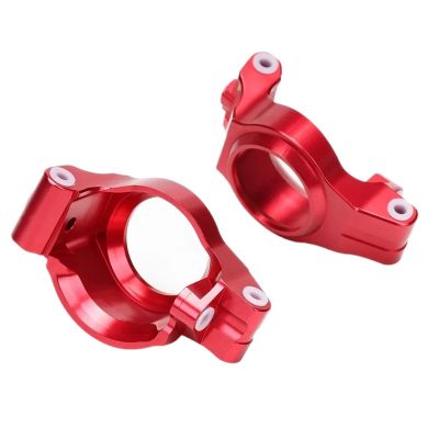 7732 Aluminum Front C Hub Caster Blocks for RC Crawler Car for Tra-xxas 1/5 for XM-axx for X-Maxx 77076-4 77086-4(Red)