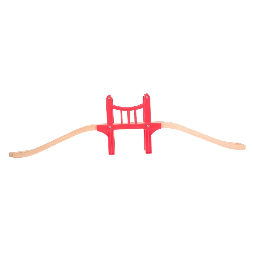 UPKOCH 1set Wooden Train Track Accessories Bridge Curved Tracks Compatible Friends Creative Play for Boys and Girls and Toddlers Safe Wooden Materials