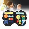 ZJchao Foldable Felt Learning Board - Sensory Felt Board for Kids Travel with Soft Multi Sensory Surfaces for Storytelling and Cognitive Development view 2