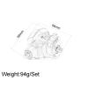 1Set #5680#5681#5379X #5382x Defferential Assembly Upgrade Parts for RC Crawler Cars for Tr-axxas 1/10 for Sum-mit (56076-4)(Orange) view 2