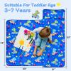Cloele Toddler Nap Mat with Pillow-53 x21 Sleeping Bag for Kids Ages 3-7Years Slumber Bags,Rolled and Portable Nap Mat for Toddler Boys Preschool Daycare Travel-Dinosaur view 3