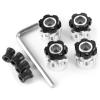 jnxwenu 4PCS Aluminum 12mm to 17mm Extended Adapter 12mm Hex Drive Hub for 1/10 for Sl-ash 4X4 RC Car Upgrade Parts(Extended 6MM) view 4