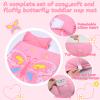 Cloele Toddler Nap Mat with Removable Pillow - 53"x21" Sleeping Bag for Kids Ages 3-7Years Slumber Bags,Rolled and Portable Nap Mat for Preschool Daycare for Toddler Girls Travel-Butterfly view 2