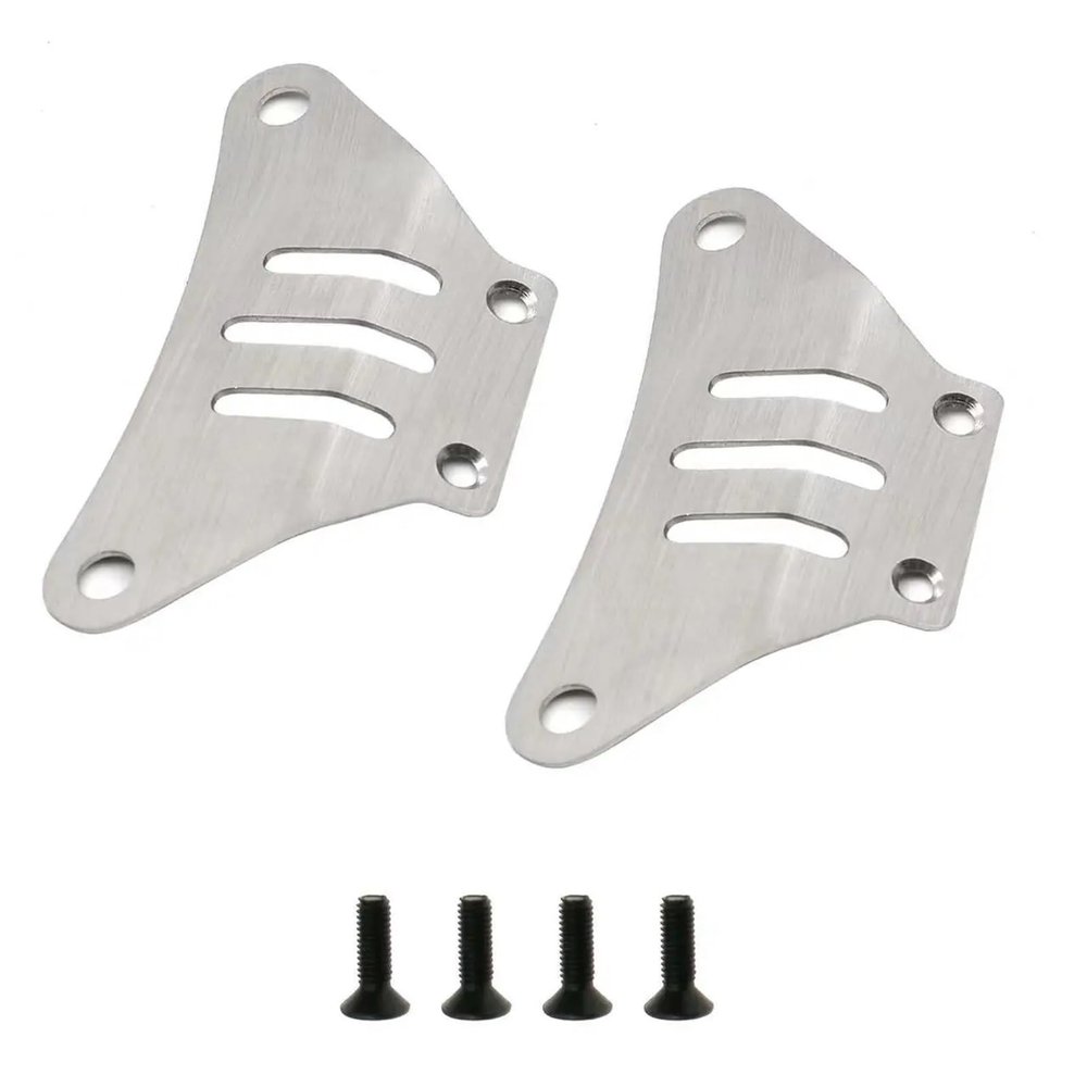 jnxwenu Chassis Armor Compatible for Tam-iya TT02 TT-02 1/10 RC Car Stainless Steel Gearbox Protector Skid Plate Guard Parts Accessory(Around)