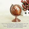 Beufee Alloy Earth Model, Alloy Globe Model Wine Red Metal Globe Ornament for Home Office Study Decor view 2