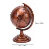 Beufee Alloy Earth Model, Alloy Globe Model Wine Red Metal Globe Ornament for Home Office Study Decor view 4
