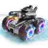 Amphibious Remote Control Car with Water Gun,Waterproof Monster Truck Rc Boat Water Tank Swimming Pool Toys,Gesture Sensing RC Stunt Cars,Birthday Gifts for Boys Girls Teens 8 9 10 11 12 13+ yrs view 1