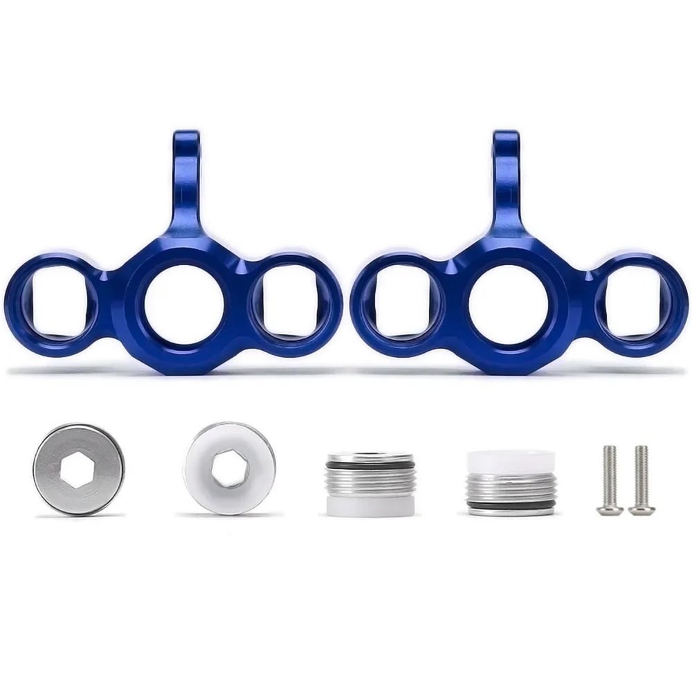 jnxwenu Alloy 2Pcs Front Steering Block #AR330187 Upgrade Accessories for 1/7 1/8 RC Cars for AR-RMA for FEL-Ony(Blue)