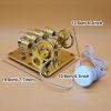 4 Cylinder Hot Air Stirling Engine, Mini Multifunctional Educational Portable Generator Model with LED Lamp for Teacher Adults Gifts view 4