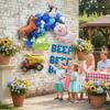 100% LIKED-Beep Beep Beep Balloon Garland, Blue Letters Balloon Banner, Little Truck Birthday Decorations, Pig Toad Cow 1st Birthday Party Decorations view 3