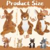 5 in 1 Kangaroo Stuffed Animal with Babies, 16'' Mommy Stuffed Kangaroo Plush Toy with 4 Baby Joey Plush and Pouch, Plush Kangaroos Set for Kids Boys Girls Birthday Christmas Plush Gifts Party Favors view 2