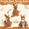 5 in 1 Kangaroo Stuffed Animal with Babies, 16'' Mommy Stuffed Kangaroo Plush Toy with 4 Baby Joey Plush and Pouch, Plush Kangaroos Set for Kids Boys Girls Birthday Christmas Plush Gifts Party Favors view 3