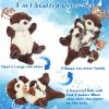 5 Pcs Sea Otter Stuffed Animal Plush Otter Set Large Mommy Stuffed Otter Plush Toy with 4 Babies in Zipper Pouch, Soft Cuddly Otter Plushies Pillow for Kids Boys Girls Birthday Easter Stuffers Gifts view 3