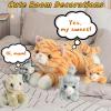 5 Pieces Cat Stuffed Animal with Babies, 1 Mommy Orange Cat Plush Toy Stuffed Cat with 4 Babies Plush Kittens, Stuffed Kitty Plush Toys for Kids Girls Boys Birthday Valentines Gifts view 2