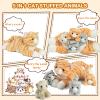 5 PCS Cat Stuffed Animal with Babies, Mommy Stuffed Orange Cat Toy with 4 Plush Kittens Inside Belly, Stuffed Kitty Plushies Toys for Kids Easter Stuffers Birthday Christmas Party Favors Gifts view 2