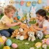 5 PCS Cat Stuffed Animal with Babies, Mommy Stuffed Orange Cat Toy with 4 Plush Kittens Inside Belly, Stuffed Kitty Plushies Toys for Kids Easter Stuffers Birthday Christmas Party Favors Gifts view 3