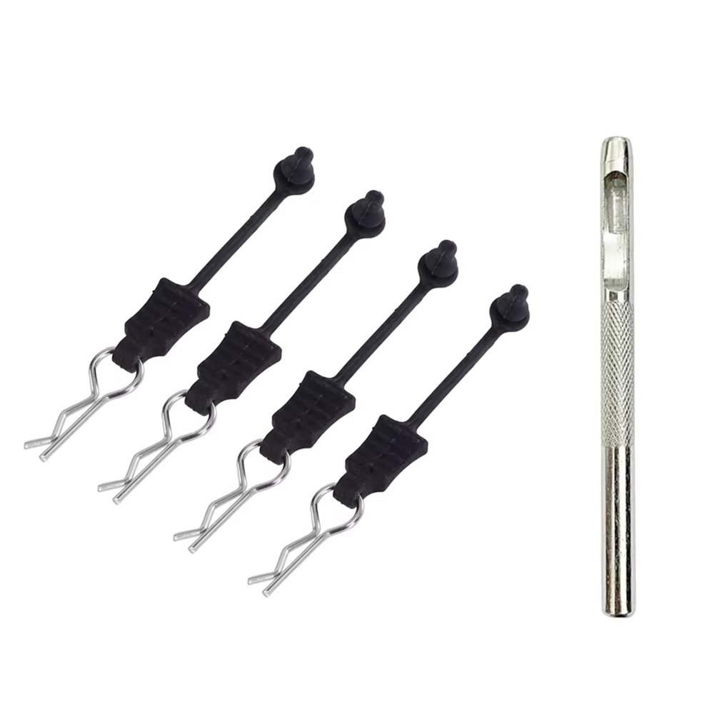 RC Upgrade Accessories for Wltoys for MJX for Hyper Go 1/12 1/14 1/16 Prevent Loss Body Clips with Flexible Rubber Retainer RC Car Upgrade Parts Accessories(4pcs)