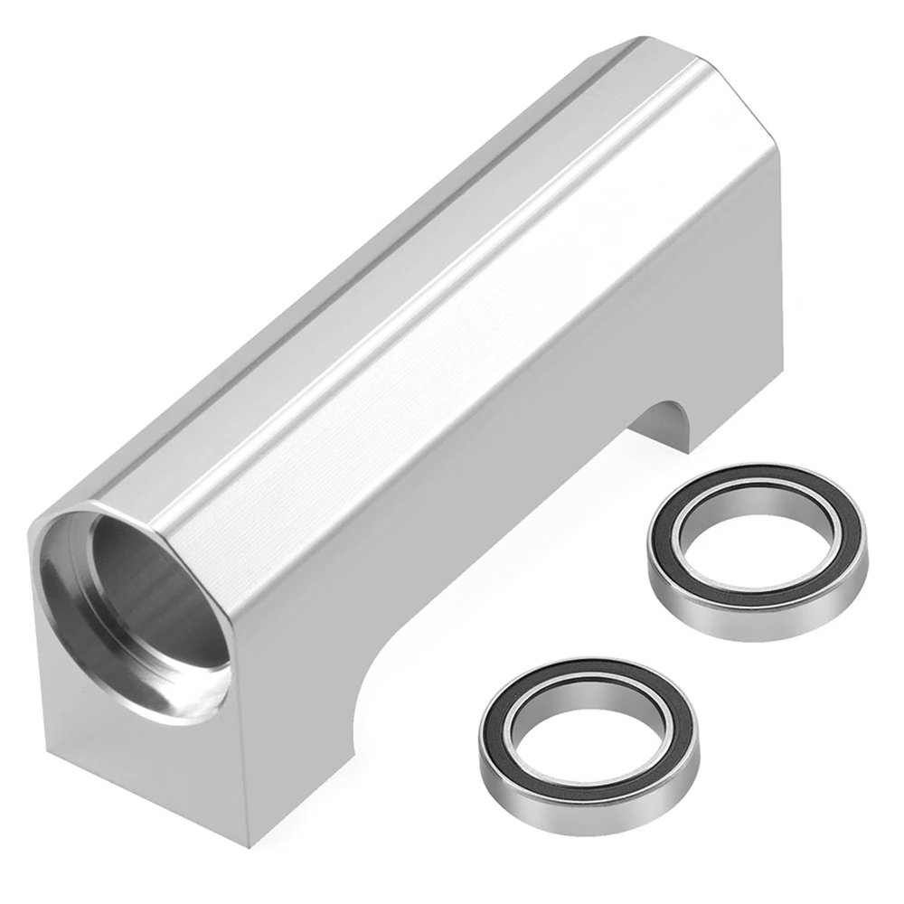 jnxwenu Aluminum Alloy Basher Block Drive Shaft Support and Bearings for 1/5 for X-MAXX 6S & 8S Upgrade Parts(Silver)