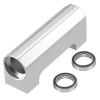 jnxwenu Aluminum Alloy Basher Block Drive Shaft Support and Bearings for 1/5 for X-MAXX 6S & 8S Upgrade Parts(Silver) view 1
