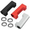 jnxwenu Aluminum Alloy Basher Block Drive Shaft Support and Bearings for 1/5 for X-MAXX 6S & 8S Upgrade Parts(Silver) view 2