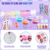 BEIREG Nano Tape Bubble Kit for Kids, Squishy Making Kit with 7 Rolls Nano Tape & 6 Slimes, Squishy Maker Box for Make Your Own Squishies, Cute Stuff Toys for Teen Girls 6-8 8-10 10-12 view 3