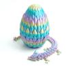 3D Printed Crystal Dragon Egg Models,Flexible Joint Animal lacertid Figurines, 3D Printing Stuff,Stress Relief, Fidget restlessness, ADHD Toys, Surprise Fantasy Gifts view 3